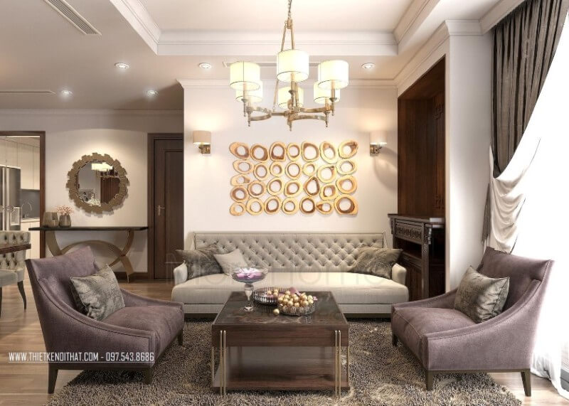 Thiết kế nội thất căn hộ chung cư Park Hill tân cổ điển Thiết kế chung cư
