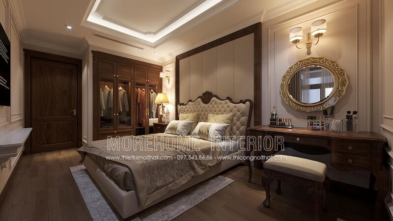 Giường ngủ chung cư gỗ tự nhiên Giường ngủ chung cư gỗ tự nhiên