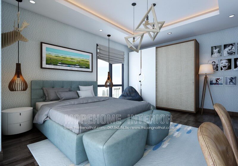 Giường ngủ chung cư gỗ tự nhiên Giường ngủ chung cư gỗ tự nhiên