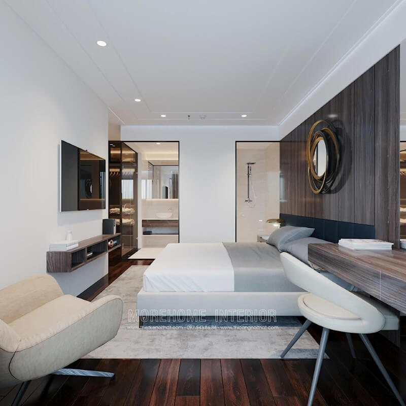 Mẫu thiết kế nội thất phòng ngủ master tại chung cư cao cấp Thiết kế chung cư