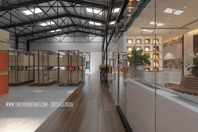 Thiết kế kho chứa đồ khoa học cho showroom nội thất JANHOME