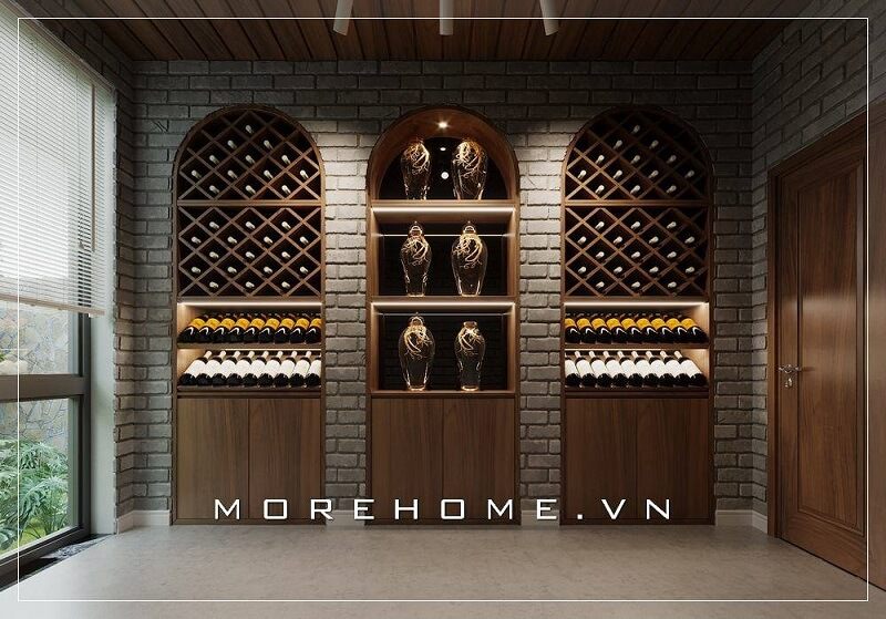 Mẫu thiết kế tủ rượugỗ sang trọng lôi cuốn mọi ánh nhìn